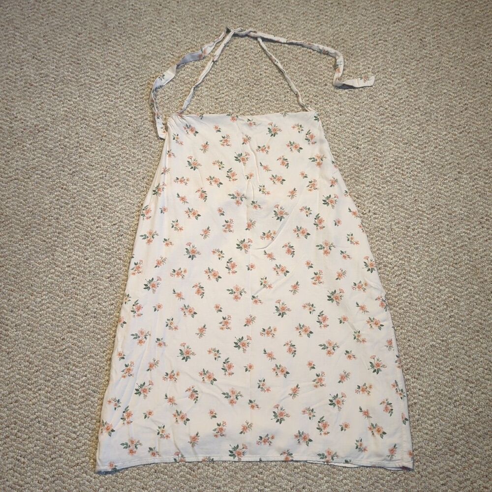 American Eagle Mini Dress Womens Medium Floral Halter Cottagecore Prairie